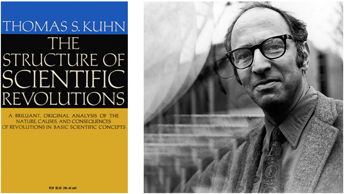 a picture of thomas kuhn and his book the structure of scientific revolutions