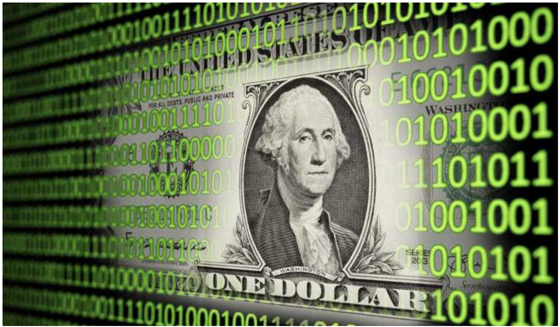 a picture of digitalized dollar