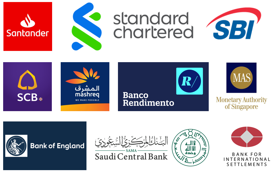 logos of financial institutions ripple partnered with