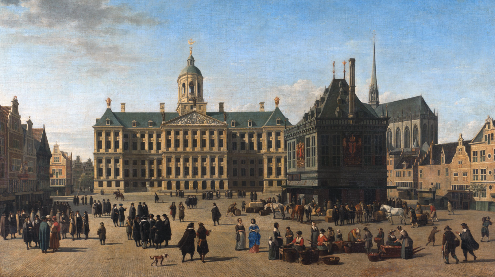 a painting of bank of amsterdam in 17th century