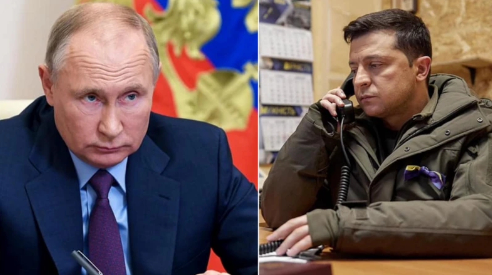 pictures of putin and zelensky side by side