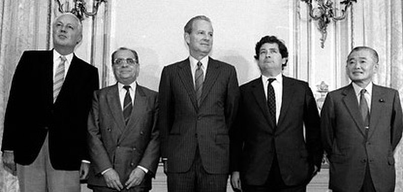 The G5 Representatives at the Plaza Accord
